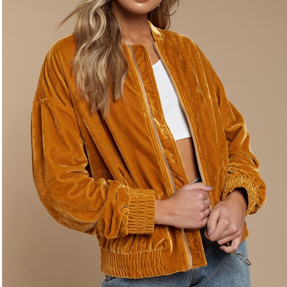 Honey Punch Velvet Bomber Jacket - Picture 2 of 7